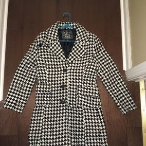 Woman’s black & white check Pea coat